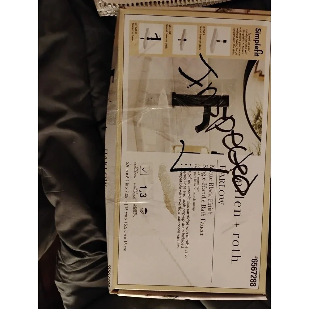 Allen And Roth Single Handle Bathroom Faucet 6567288 Black Harlow